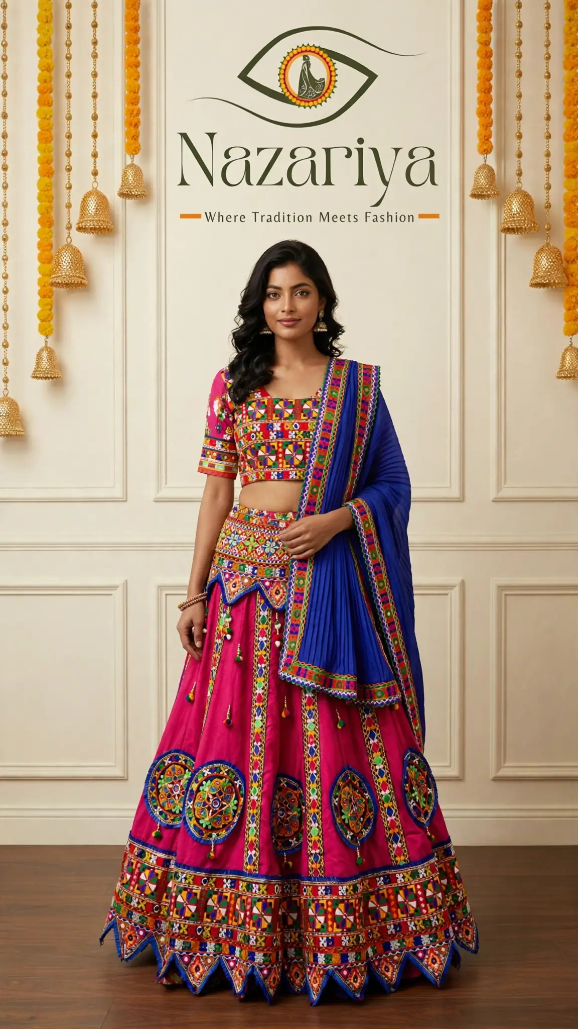 Magenta Kutchi Chaniya Choli — Indian ethnic wear Brampton